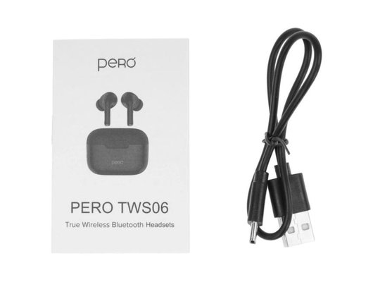 Гарнитуры TWS стерео PERO TWS06 COMFORT WHITE